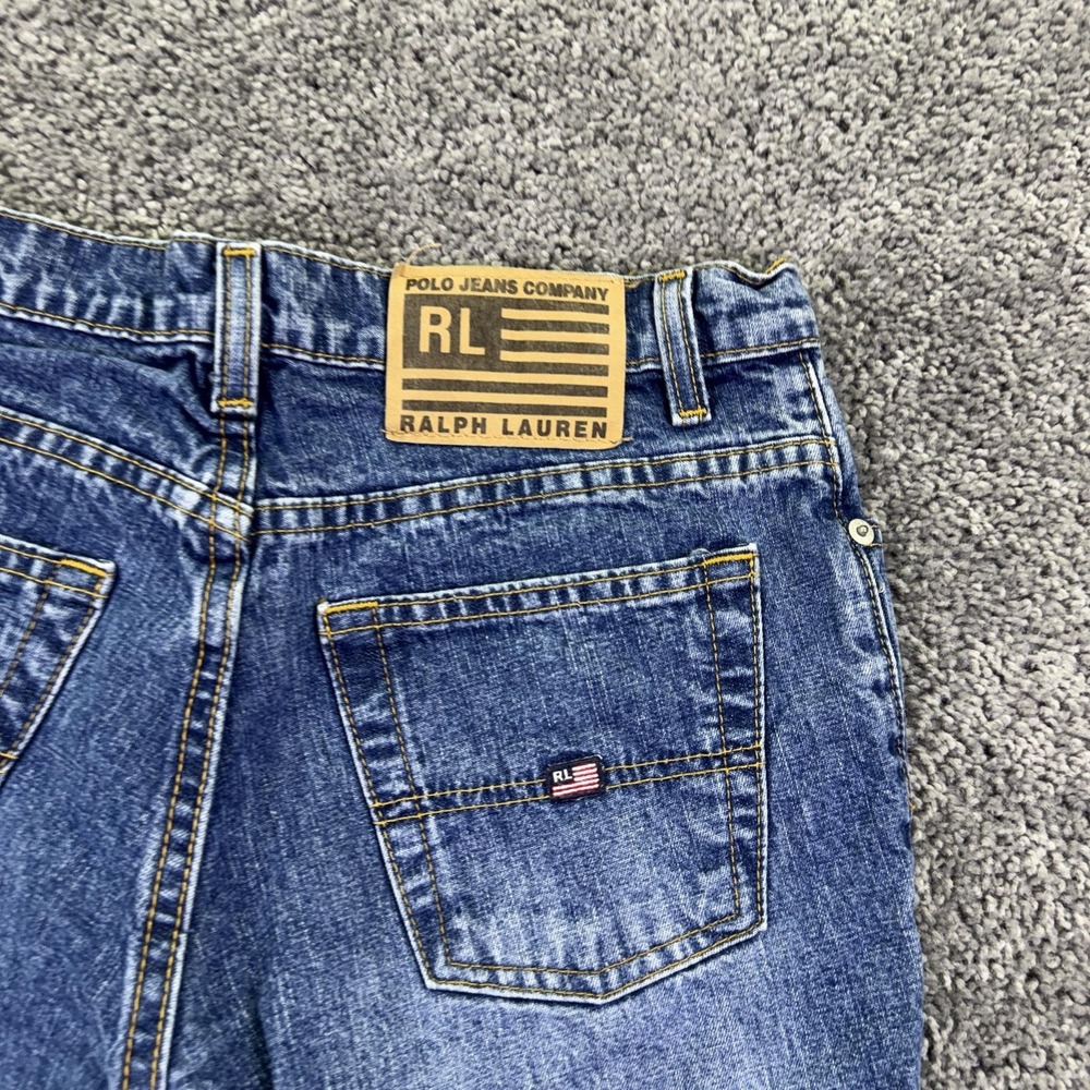 Polo Ralph Lauren Shorts Womens 5/6 Blue Denim Cut Off Raw Hem Summer Casual - Picture 6 of 7